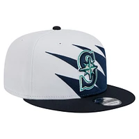 Men's New Era Navy/White Seattle Mariners Jagged 9FIFTY Snapback Hat