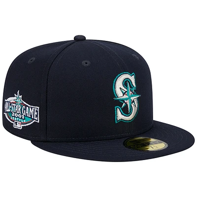 Casquette ajustée 59FIFTY pour homme New Era Bleu marine Seattle Mariners 2001 MLB All-Star Game Team Color