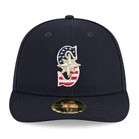 Men's New Era  Navy Seattle Mariners 2023 Fourth of July Low Profile 59FIFTY Fitted Hat