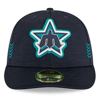 Men's New Era  Navy Seattle Mariners 2024 Clubhouse Low Profile 59FIFTY Fitted Hat