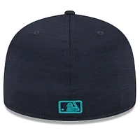 Men's New Era  Navy Seattle Mariners 2024 MLB Clubhouse 59FIFTY Fitted Hat