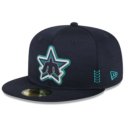 Casquette ajustée New Era Seattle Mariners 2024 MLB Clubhouse 59FIFTY pour homme