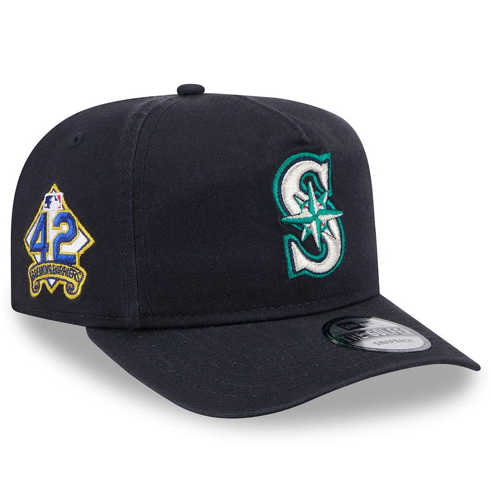 Men's New Era  Navy Seattle Mariners 2025 Jackie Robinson Day Golfer Adjustable Hat