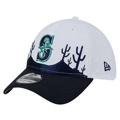 Men's New Era  Navy Seattle Mariners 2025 Spring Training Landscape 39THIRTY Flex Hat
