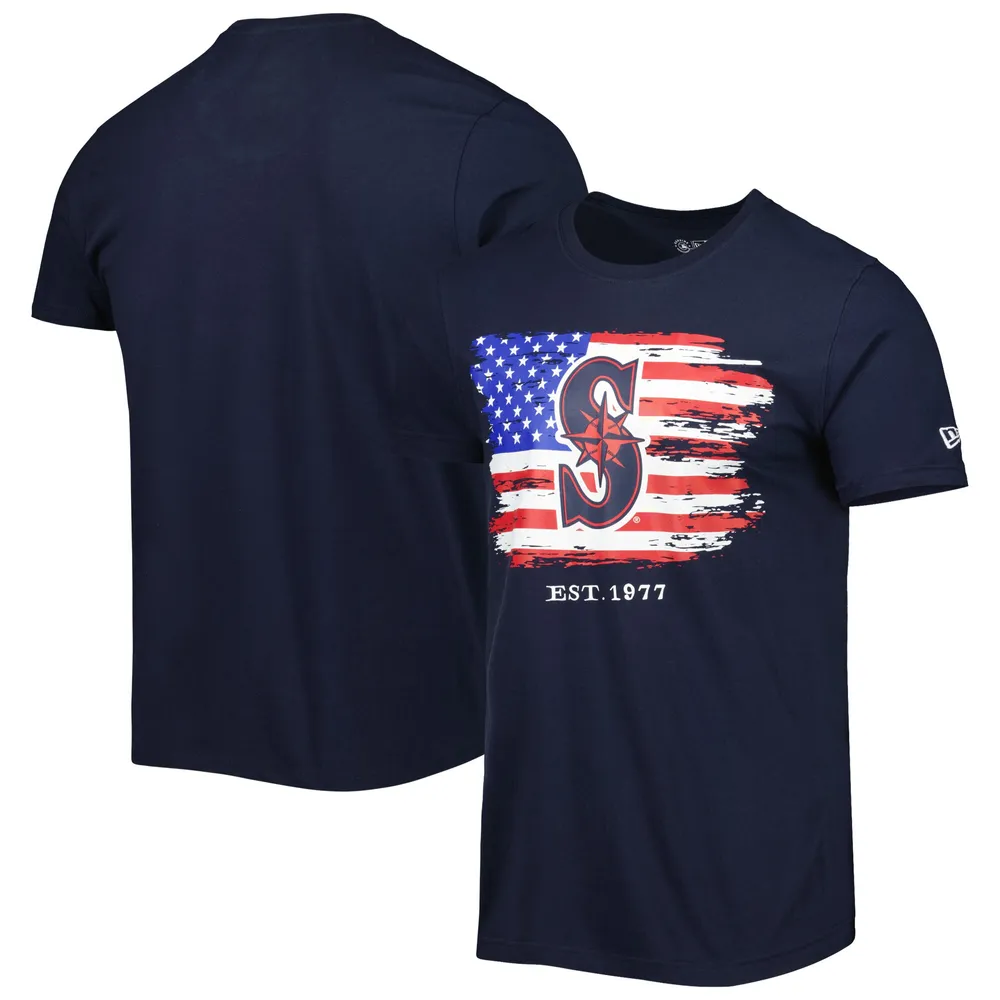 Lids Seattle Mariners New Era 4th of July Jersey T-Shirt - Navy