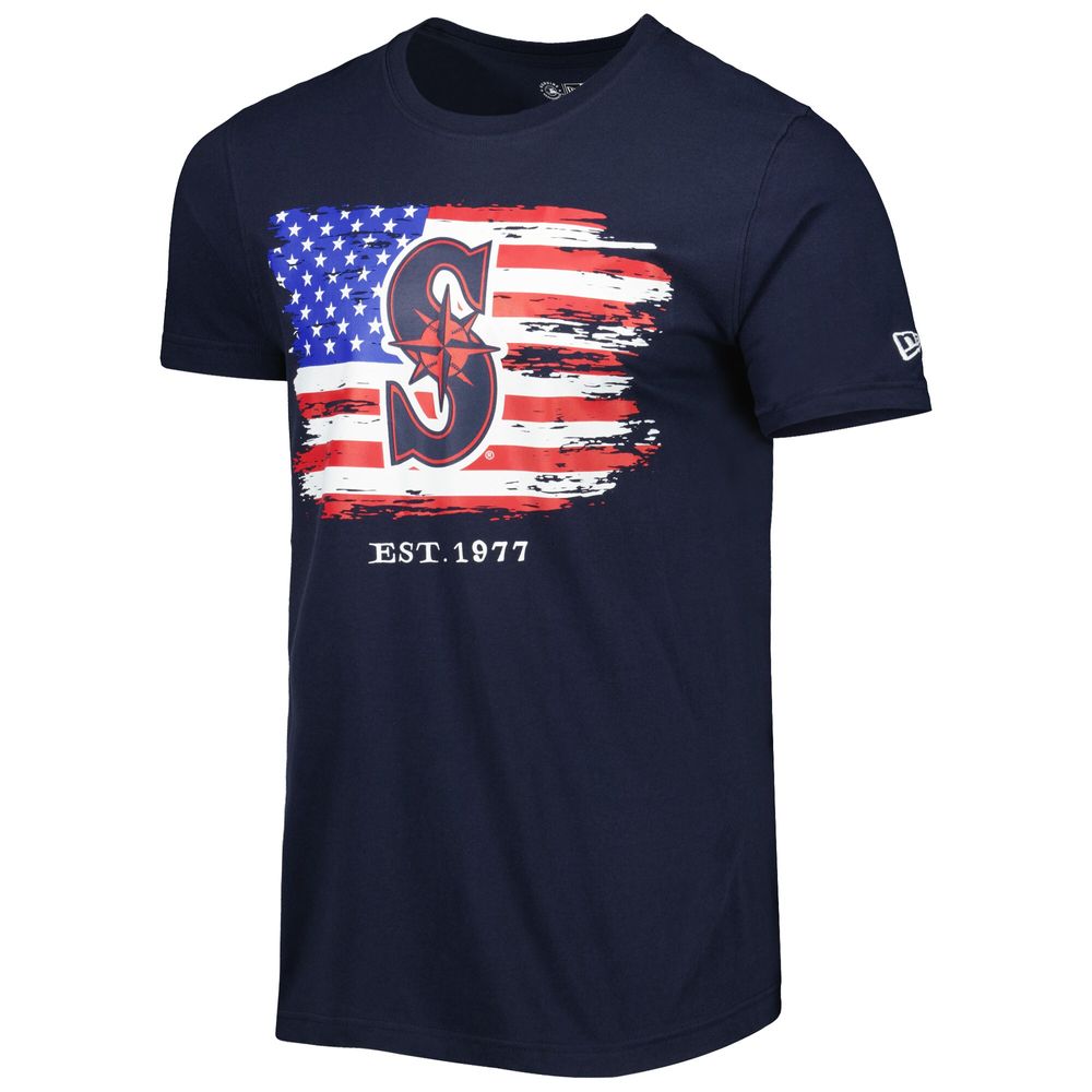 Men's Seattle Mariners New Era Navy 4th of July Jersey T-Shirt