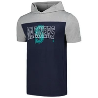 Men's New Era Navy Seattle Mariners Active Brushed Hoodie T-Shirt