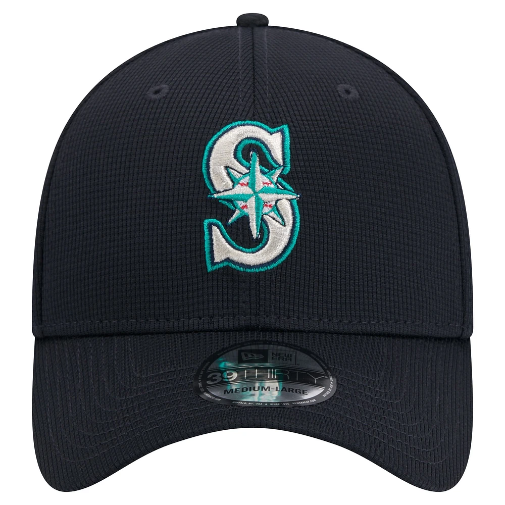 Men's New Era Navy Seattle Mariners Active Pivot 39THIRTY Flex Hat