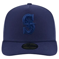 Men's New Era Navy Seattle Mariners Color Pack A-Frame 59FIFTY Fitted Hat