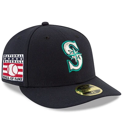 Casquette ajustée 59FIFTY Low Profile du Temple de la renommée baseball national des Seattle Mariners New Era pour hommes