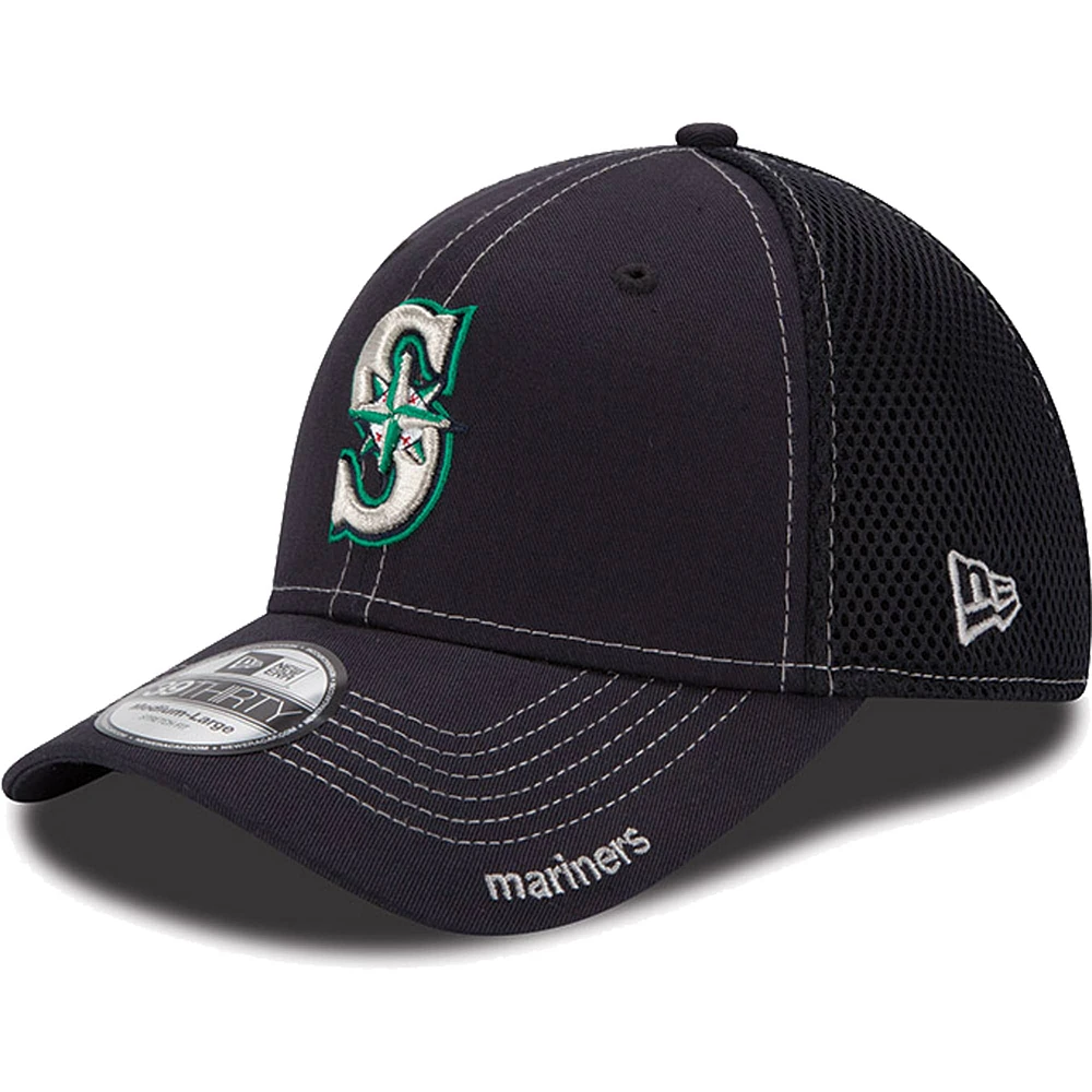 Casquette Flex New Era Seattle Mariners Neo 39THIRTY pour homme bleu marine