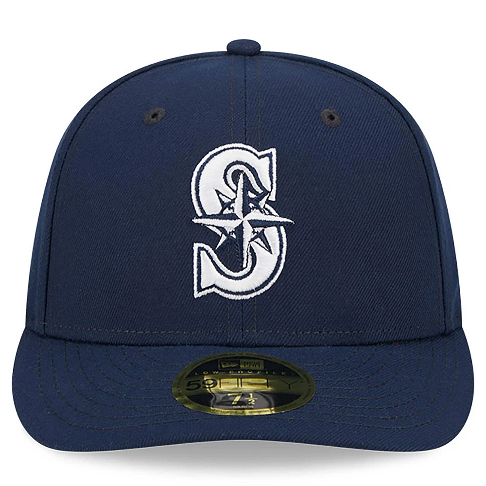 Men's New Era Navy Seattle Mariners Oceanside Low Profile 59FIFTY Fitted Hat
