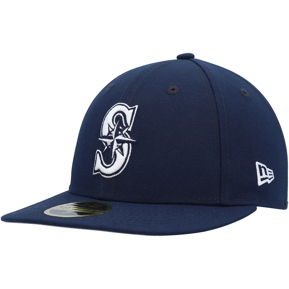 Casquette ajustée 59FIFTY pour homme Seattle Mariners Oceanside à profil bas bleu marine New Era