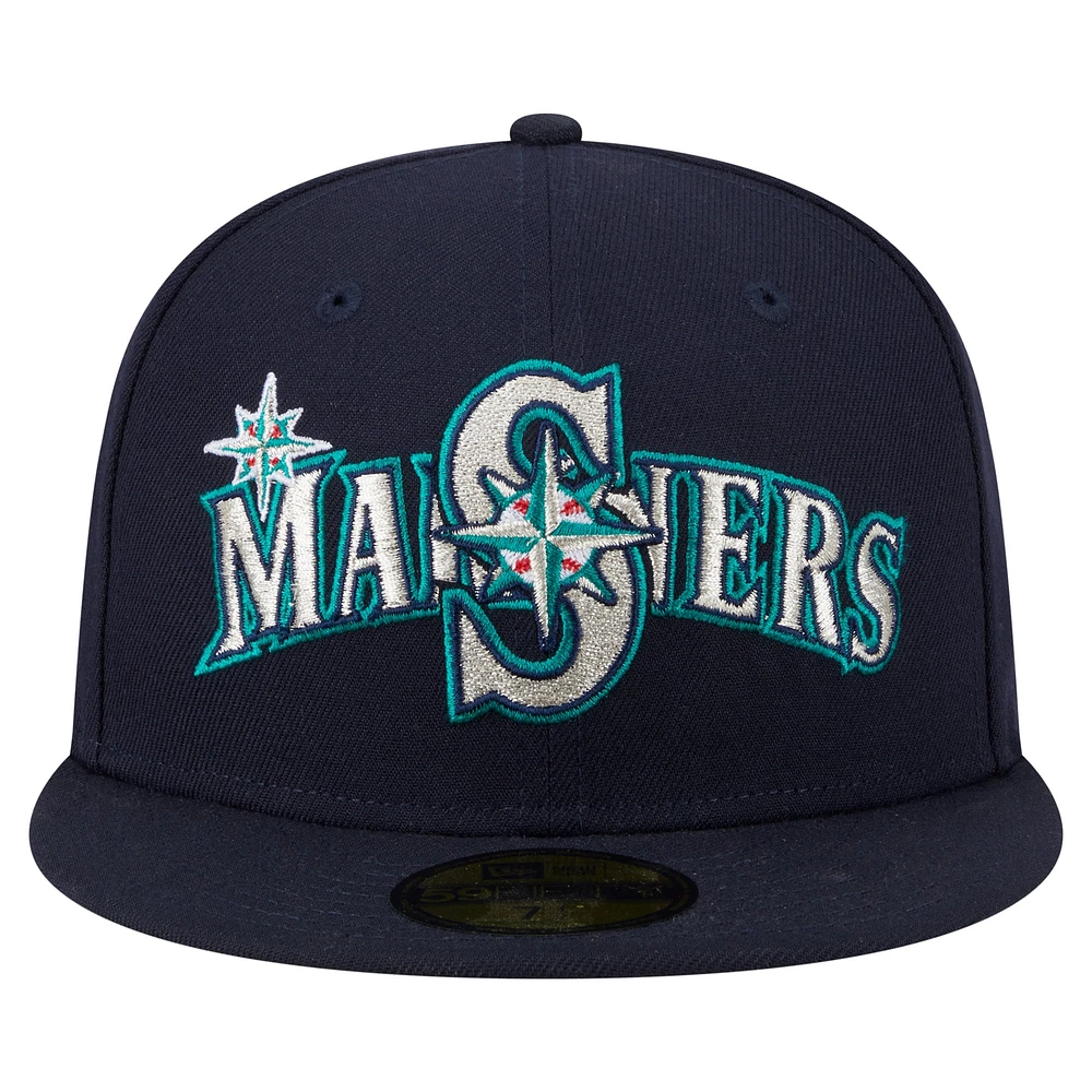 Casquette ajustée 59FIFTY Overlap des Seattle Mariners de New Era pour homme