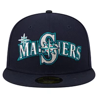 Casquette ajustée 59FIFTY Overlap des Seattle Mariners de New Era pour homme