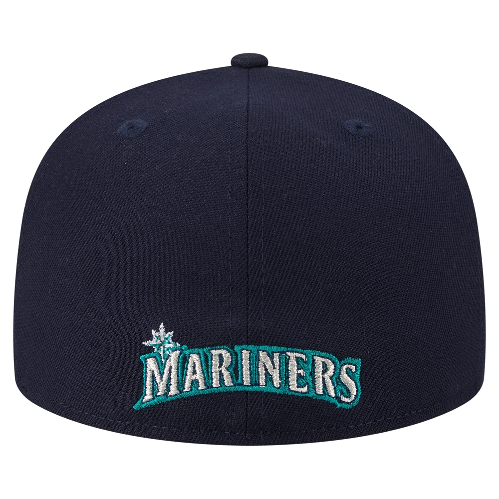Casquette ajustée 59FIFTY Overlap des Seattle Mariners de New Era pour homme