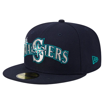 Casquette ajustée 59FIFTY Overlap des Seattle Mariners de New Era pour homme