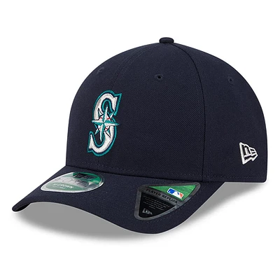 Casquette ajustable 9FORTY pour homme New Era bleu marine Seattle Mariners Player Replica