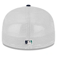 Men's New Era Navy Seattle Mariners Team Color 59FIFTY Trucker Fitted Hat