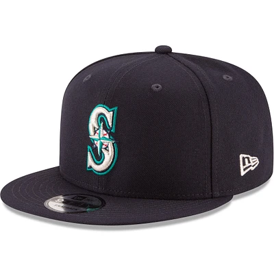 Men's New Era Navy Seattle Mariners Team Color 9FIFTY Snapback Hat