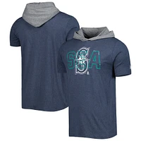 T-shirt à capuche pour homme New Era bleu marine Seattle Mariners Team