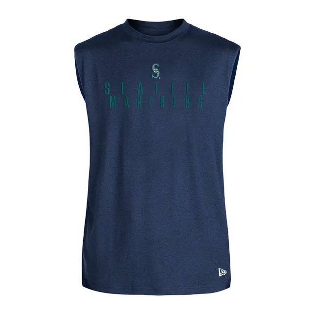 Men's Seattle Mariners New Era Navy Team Muscle Tank Top