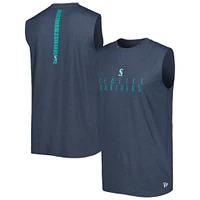 Men's New Era Navy Seattle Mariners Team Muscle Tank Top