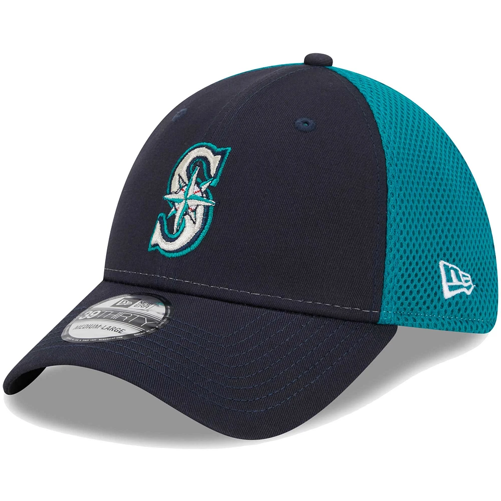 Casquette Flex New Era Seattle Mariners Team Neo 39THIRTY pour homme bleu marine