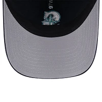 Men's New Era Navy Seattle Mariners Team Slick Trucker 9TWENTY Adjustable Hat