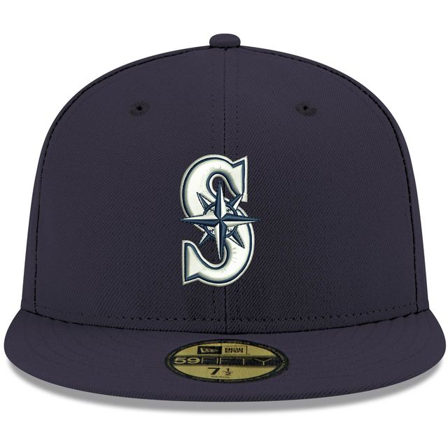Casquette ajustée 59FIFTY bleu marine Seattle Mariners Logo pour homme New Era
