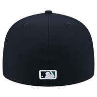 Men's New Era Navy Seattle Mariners Yarn Stitch 59FIFTY Fitted Hat