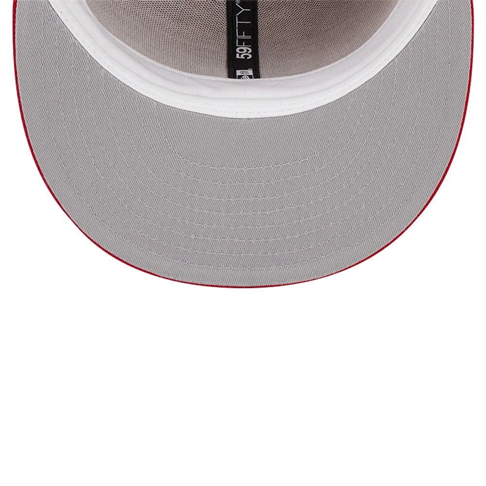 Men's New Era Red Seattle Mariners Logo 59FIFTY Fitted Hat
