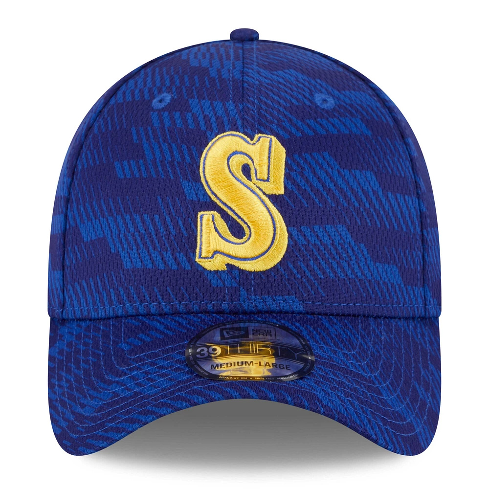 Men's New Era Royal Seattle Mariners 2025 MLB Clubhouse 39THIRTY Flex Hat