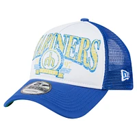 Men's New Era  Royal Seattle Mariners Distressed 9FORTY A-Frame Adjustable Trucker Hat