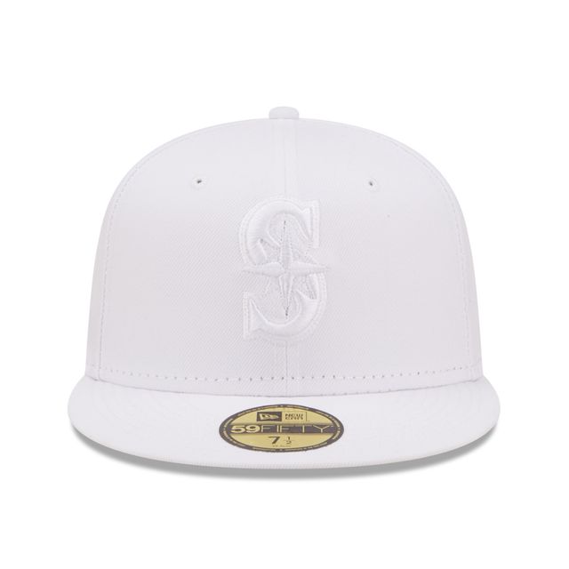 Casquette ajustée 59FIFTY Seattle Mariners New Era pour homme, blanc sur