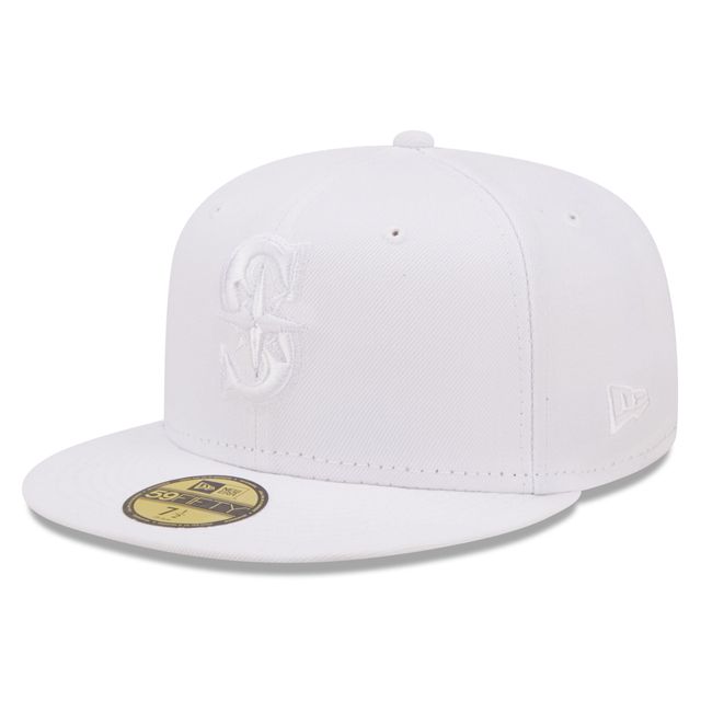 Casquette ajustée 59FIFTY Seattle Mariners New Era pour homme, blanc sur