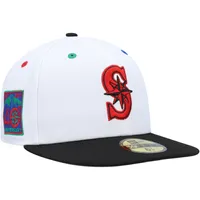 Seattle Mariners New Era Vice 59FIFTY Fitted Hat - White