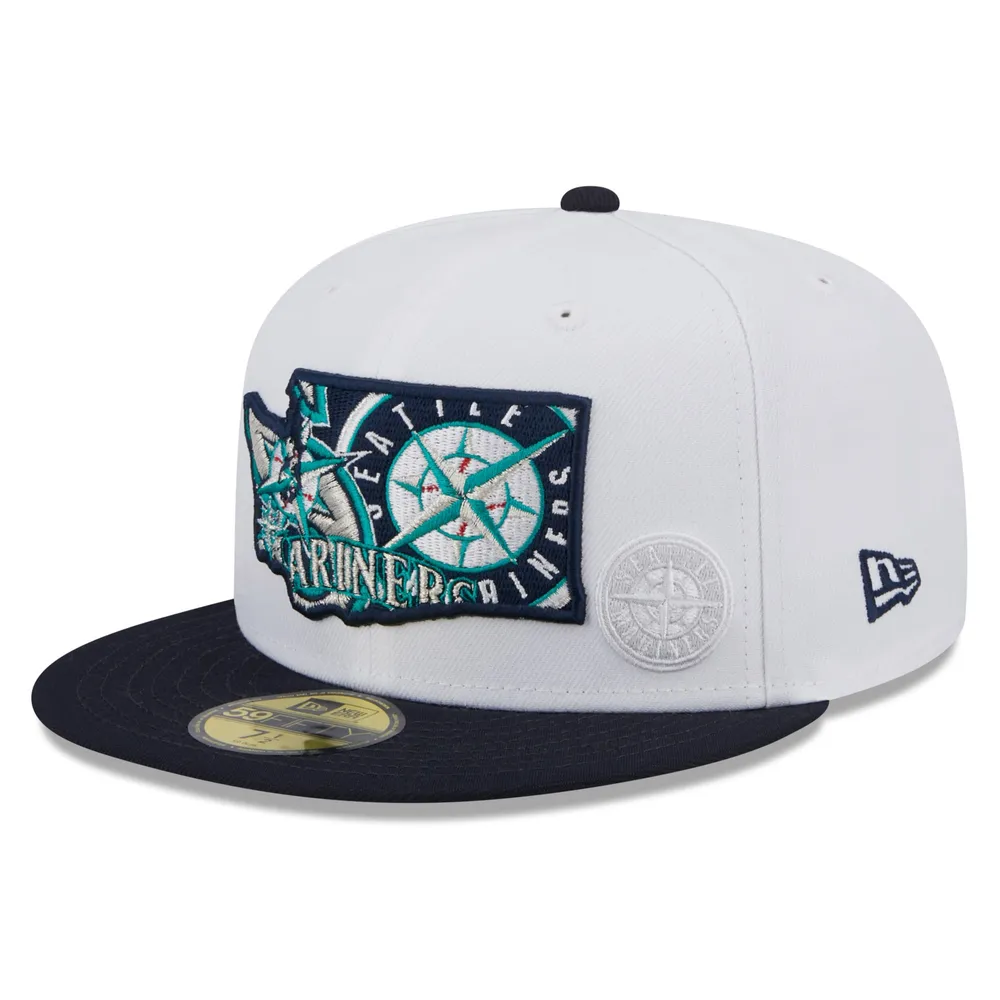 Lids Seattle Mariners New Era State 59FIFTY Fitted Hat - White/Navy