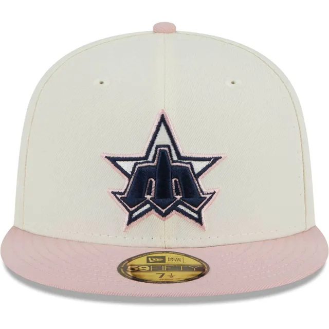 Men's New Era White/Pink York Yankees Chrome Rogue 59FIFTY Fitted Hat