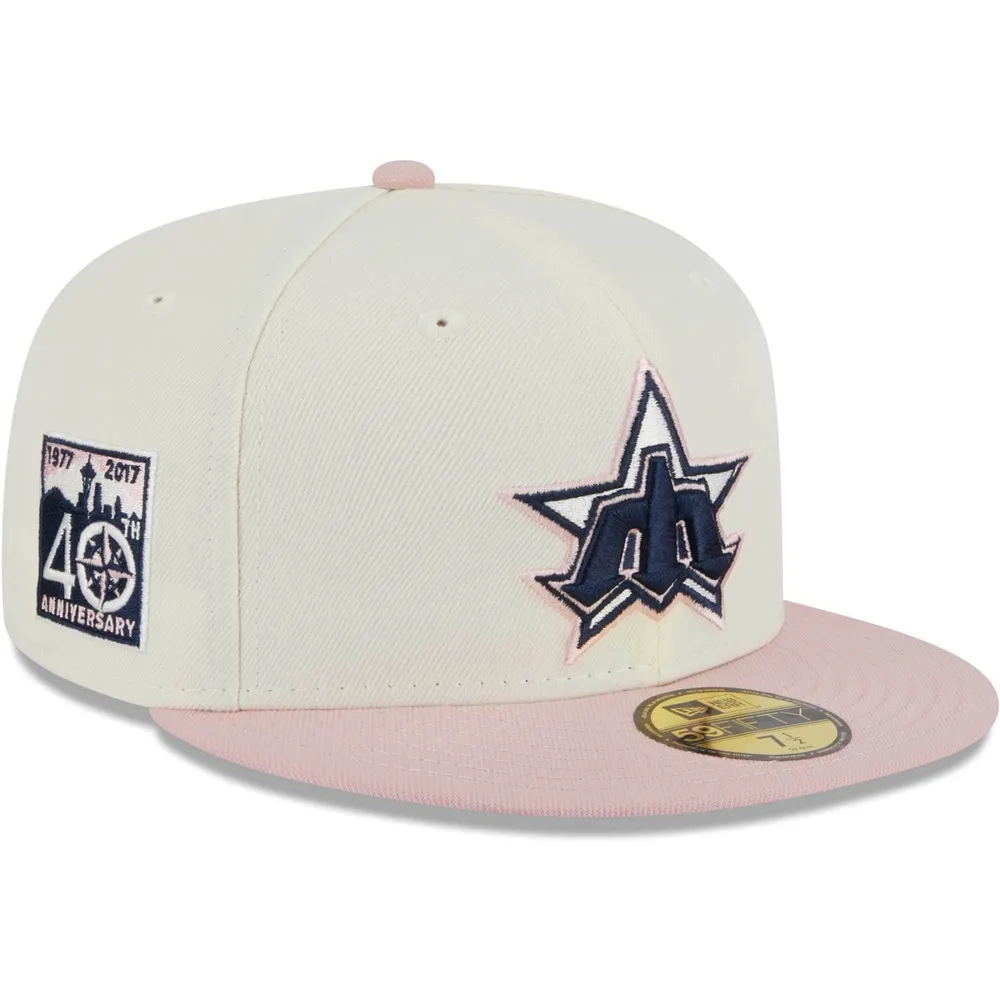 Seattle Mariners New Era Mariners Sky Blue And Pink Bottom 59FIFTY Fitted  Hat