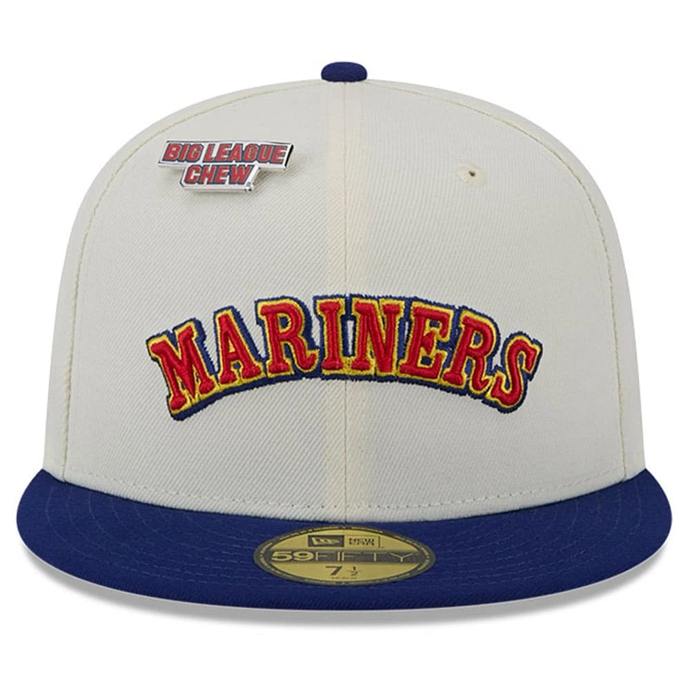 Men's New Era White Seattle Mariners Big League Chew Original 59FIFTY Fitted Hat