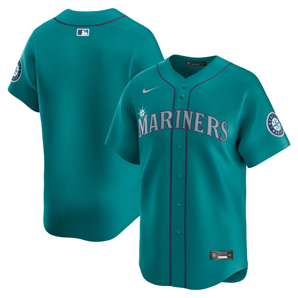 Men's Nike Aqua Seattle Mariners Alternate Limited Jersey