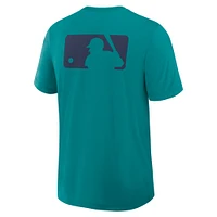 T-shirt Nike Aqua Seattle Mariners Authentic Collection Early Work Tri-Blend Performance pour homme