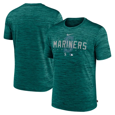 T-shirt d'entraînement Nike Aqua Seattle Mariners Authentic Collection Velocity Performance pour homme