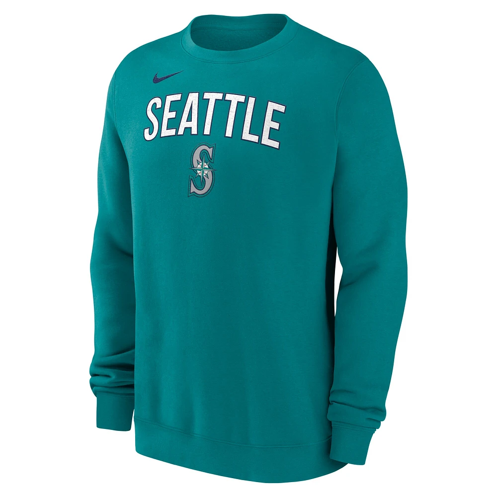 Sweat-shirt Nike Aqua Seattle Mariners pour homme
