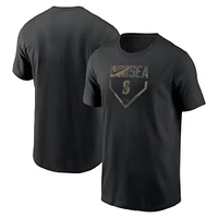 T-shirt camouflage Nike noir Seattle Mariners pour homme