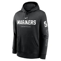 Sweat à capuche Nike noir Seattle Mariners Fashion Club pour homme