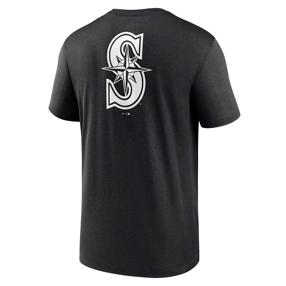 Men's Nike Black Seattle Mariners Fashion Over Shoulder Logo Legend T-Shirt