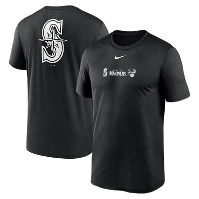 T-shirt Nike Seattle Mariners Fashion Over Shoulder Logo Legend pour homme, noir