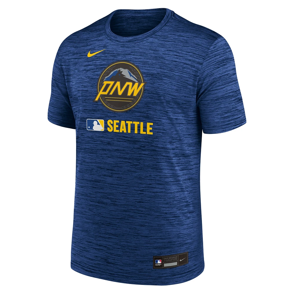 Men's Nike  Blue Seattle Mariners 2025 City Connect Authentic Collection Velocity Performance T-Shirt